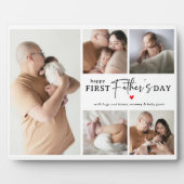 Happy First Father's Day' Photo Collage Keepsake フォトプラーク (正面)