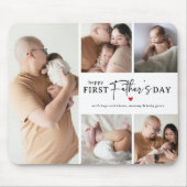 Happy First Father's Day' Photo Collage Keepsake マウスパッド (正面)