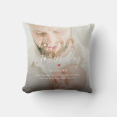 Happy First Father's Day Photo Collage & Quote クッション (正面)