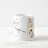 Happy First Father's Day Photo Collage & Quote コーヒーマグカップ (中央)