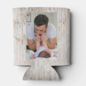 Happy First Father's Day Wood 4 Photo Collage 缶クーラー (裏面)