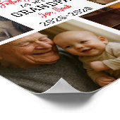 Happy First Grandpa Day Photo Collage ポスター (角)