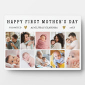 Happy First Mother's Dayおばあちゃん10フォトコラージュ フォトプラーク (正面)