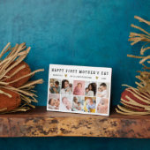 Happy First Mother's Dayおばあちゃん10フォトコラージュ フォトプラーク (側面)