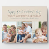 Happy First Mothers Dayおばあちゃん – 3フォトクリーム フォトプラーク (正面)