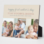 Happy First Mothers Dayおばあちゃん – 3フォトクリーム フォトプラーク (側面)