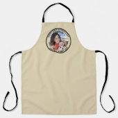 Happy First Mother's Dayの写真とカスタム文字 エプロン (正面)