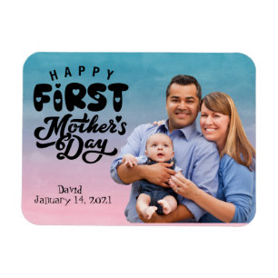 Happy First Mother's Dayの写真カスタム マグネット