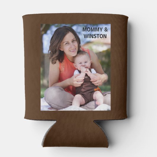 Happy First Mother's Dayカスタム写真クール 缶クーラー (裏面)