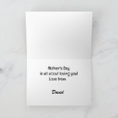 Happy First Mother's Dayフォトカカスタムード シーズンカード (内部)