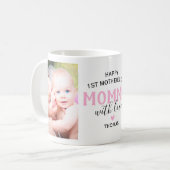 Happy First Mother's Day写真 コーヒーマグカップ (正面左)