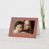 Happy First Mother's Day写真 箔グリーティングカード (正面)