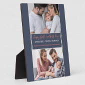 Happy First Mothers Day - 2枚の写真パーソナライズされた フォトプラーク (側面)