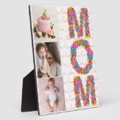 Happy First Mothers Day 3写真パーソナライズされた フォトプラーク (側面)