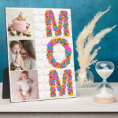 Happy First Mothers Day 3写真パーソナライズされた フォトプラーク (側面)