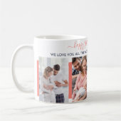 Happy First Mothers Day 4パーソナライズされた写真 コーヒーマグカップ (左)