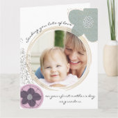 Happy First Mother's Day Artポップ・アートの Flowers写真 カード (正面)