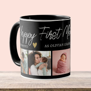 Happy First Mothers Day As Granda 5フォトコラージュ マグカップ