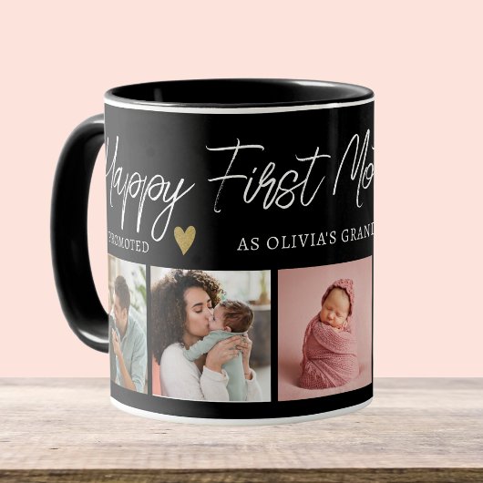 Happy First Mothers Day As Granda 5フォトコラージュ マグカップ