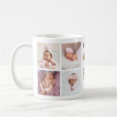 Happy First Mother's Day Mummy 5 Photo Collage  コーヒーマグカップ (左)