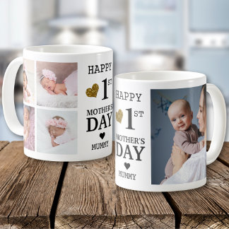 Happy First Mother's Day Mummy 5 Photo Collage  コーヒーマグカップ