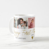 Happy First Mother's Day New Mom金ゴールド5 Photo コーヒーマグカップ (正面左)
