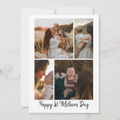 Happy First Mothers Day Photo Collage Card for Mom シーズンカード (正面)