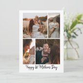 Happy First Mothers Day Photo Collage Card for Mom シーズンカード (スタンド正面)