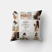 Happy First Mother's Day' Photo Collage Keepsake クッション (裏面)