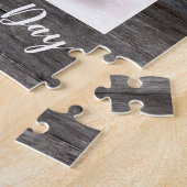 Happy First Mother's Day Photo Wood Keepsakeハート ジグソーパズル (側面)