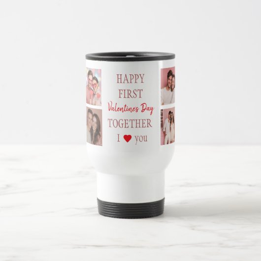 Happy First Valentine's Day Custom Travel Mug  トラベルマグ (中央)