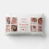Happy First Valentine's Day Together Custom Pillow ランバークッション (正面)