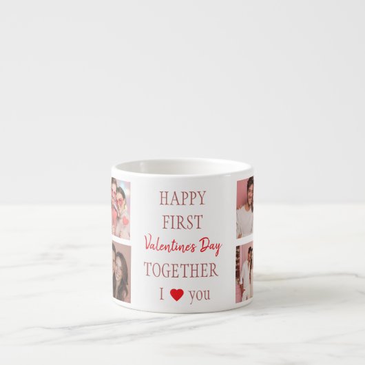 Happy First Valentine's Day Together Espresso Mug エスプレッソカップ (正面)