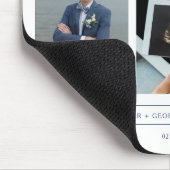 Happy First Wedding Anniversary 3 Photos Collage マウスパッド (コーナー)