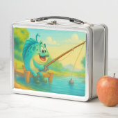 Happy Fish Day Out Fishing メタルランチボックス (インサイチュ)