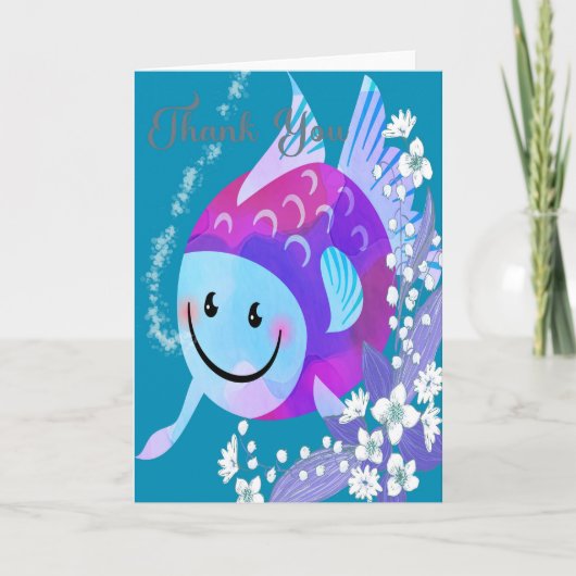 Happy Fish Thank You Card サンキューカード (正面)
