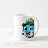 Happy Fishing Buddy Cartoon Fish コーヒーマグカップ (正面右)