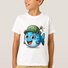 Happy Fishing Buddy Cartoon Fish Tシャツ