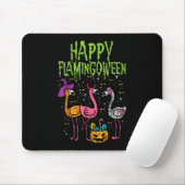 Happy Flamingoween Scary Flamingos Funny Halloween マウスパッド (マウス)