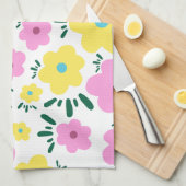 Happy Flowers キッチンタオル (四つ折り)