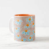 Happy Flowers ツートーンマグカップ (正面左)