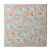 Happy Flowers Ceramic Tile タイル (正面)