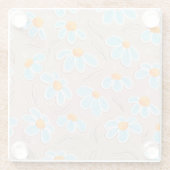 Happy Flowers Sandstone ガラスコースター (裏面)