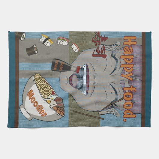 Happy food キッチンタオル (横)