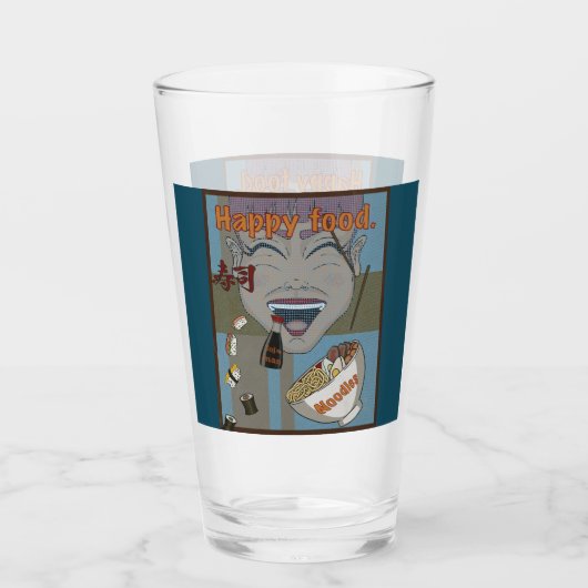 Happy food タンブラーグラス (正面)