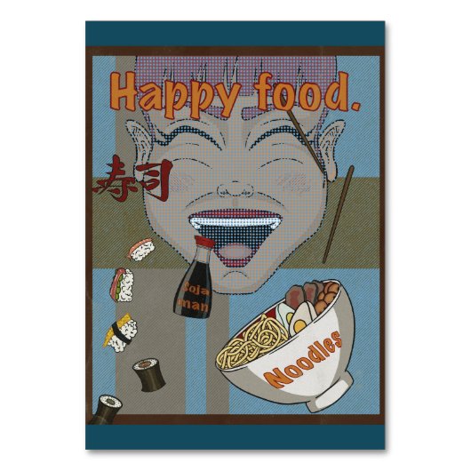 Happy food テーブルナンバー (正面)