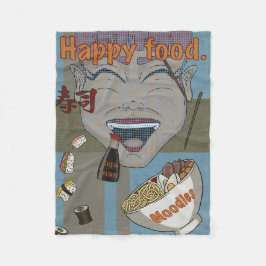 Happy food フリースブランケット