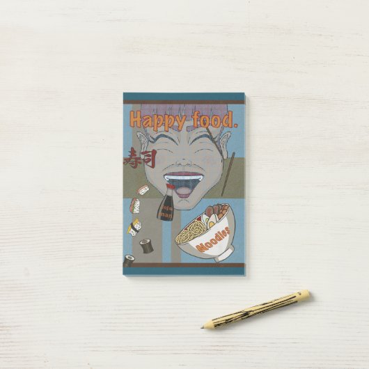 Happy food ポストイット (デスク上)