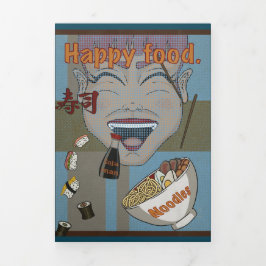 Happy food 三つ折り招待状
