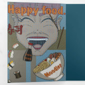 Happy food 三つ折り招待状 (内部最初)